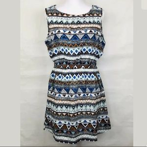 New Look Multicolor Sleeveless Dress Sz Large